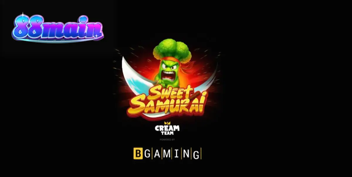 Tampilan visual slot Sweet Samurai dengan latar belakang dojo dan karakter Samurai Brokoli.